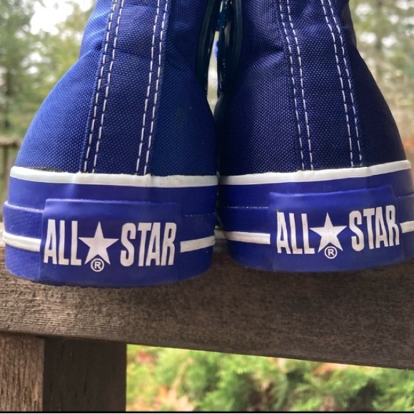 CONVERSE ALL STARS Shoes CHUCK TAYLOR Sneakers Blue White Size 7 - Picture 8 of 11